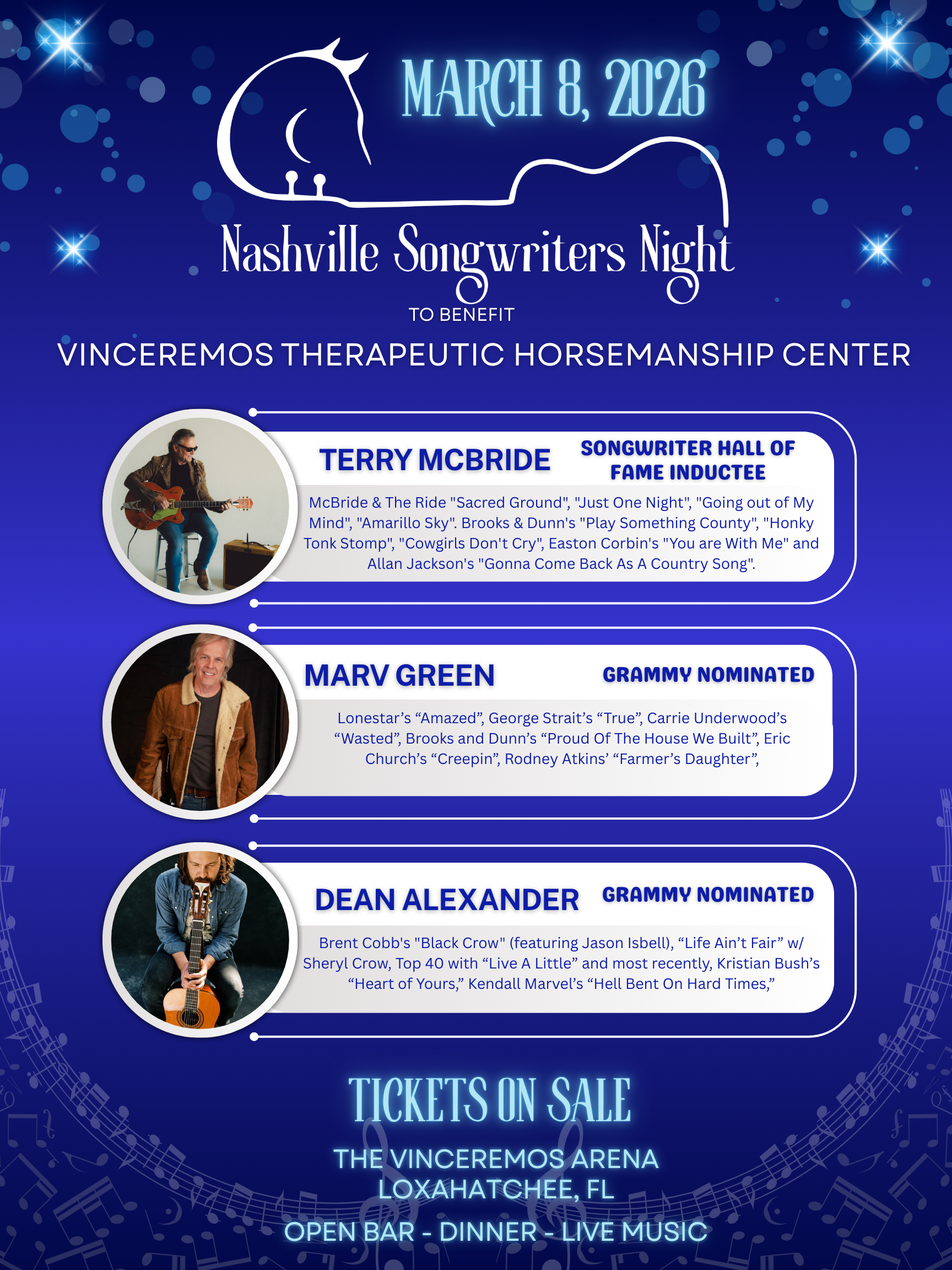 Nashville Songwriters Night 2026 Poster